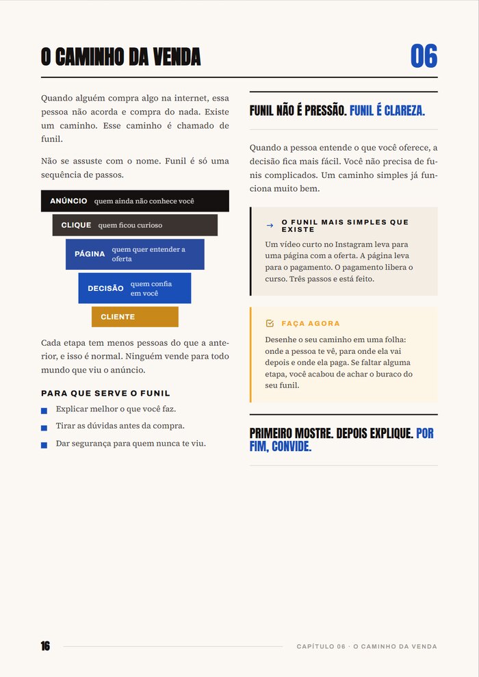 Página do capítulo do funil